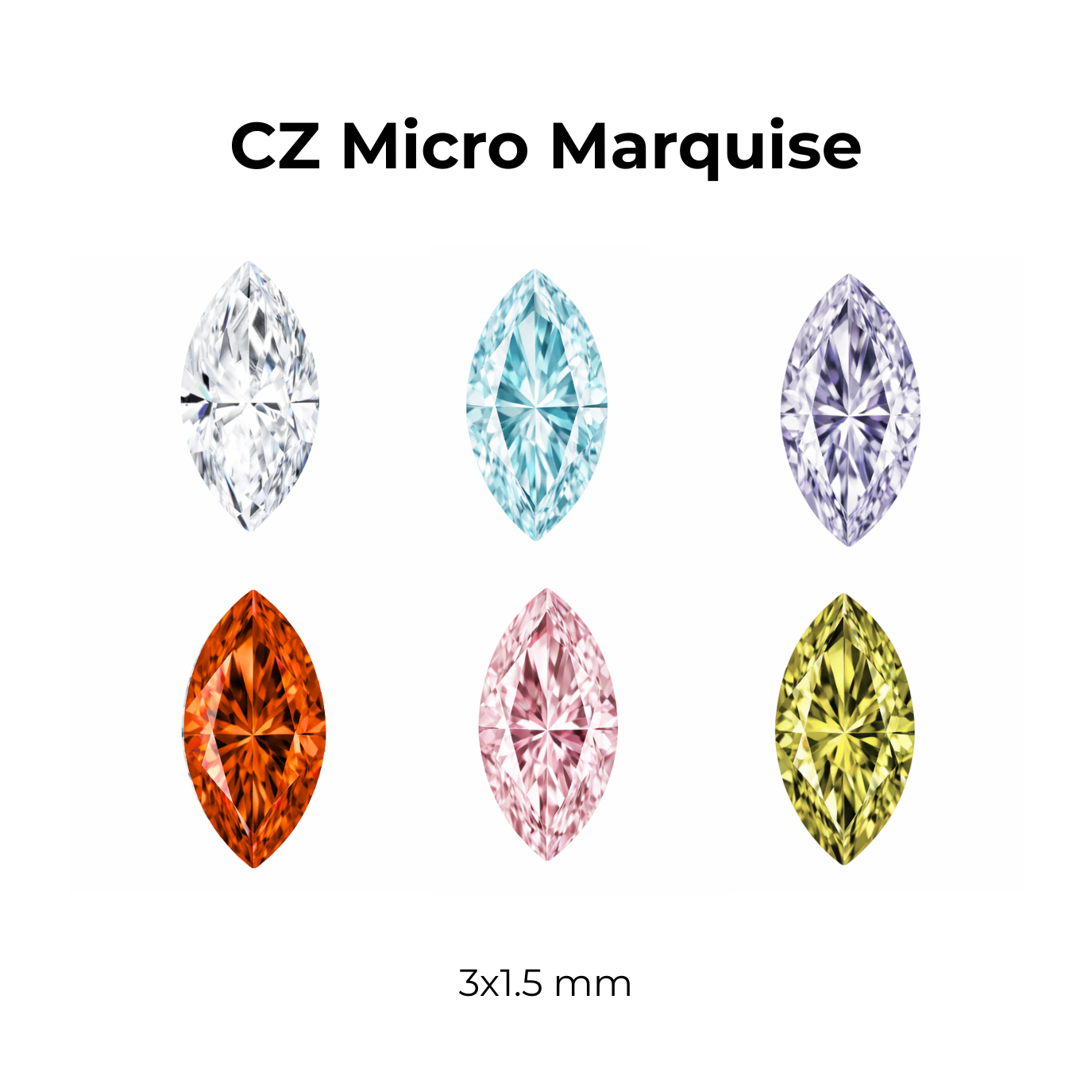 Micro Cubic Zirconia – Marquise