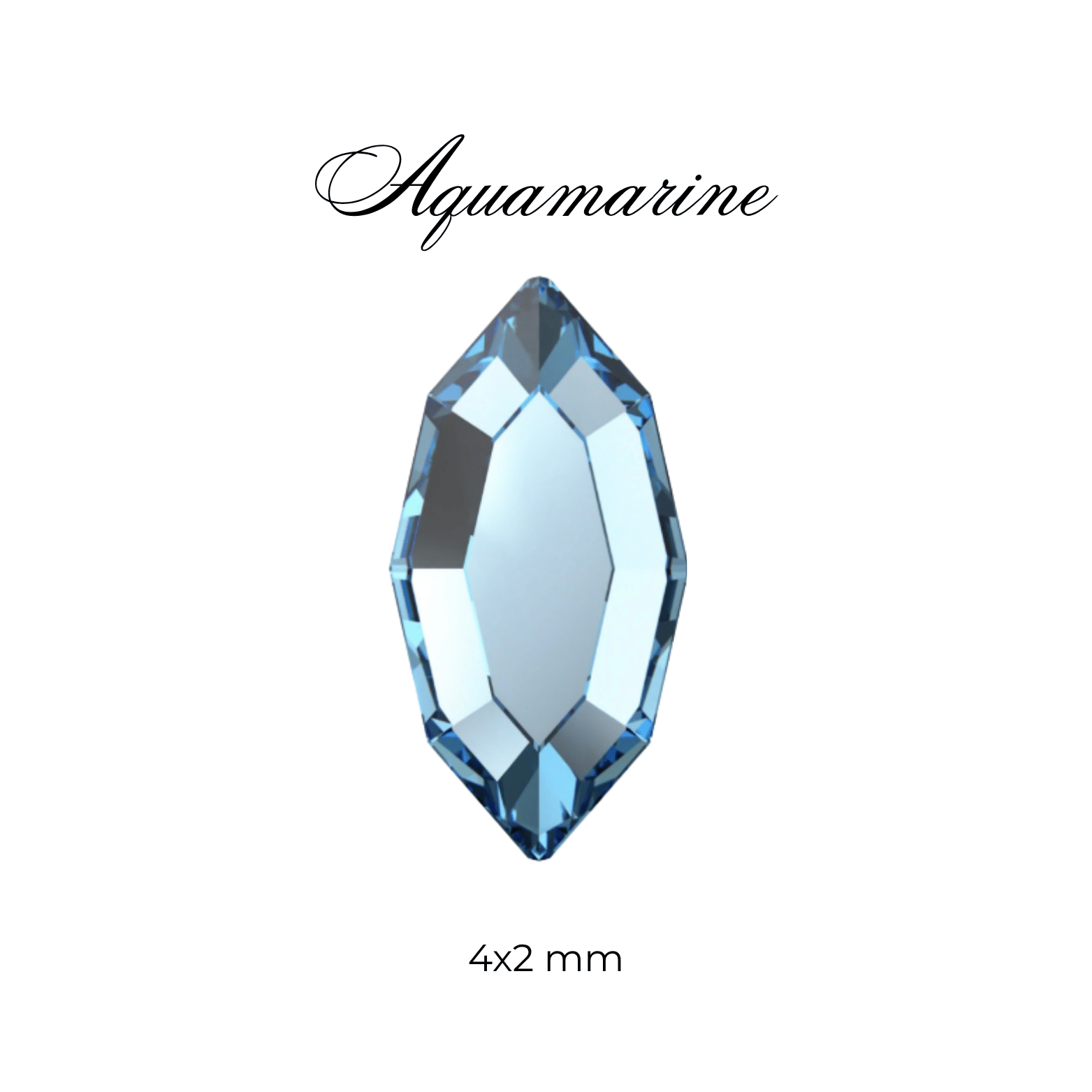Navette Tooth Gem - Swarovski & Preciosa