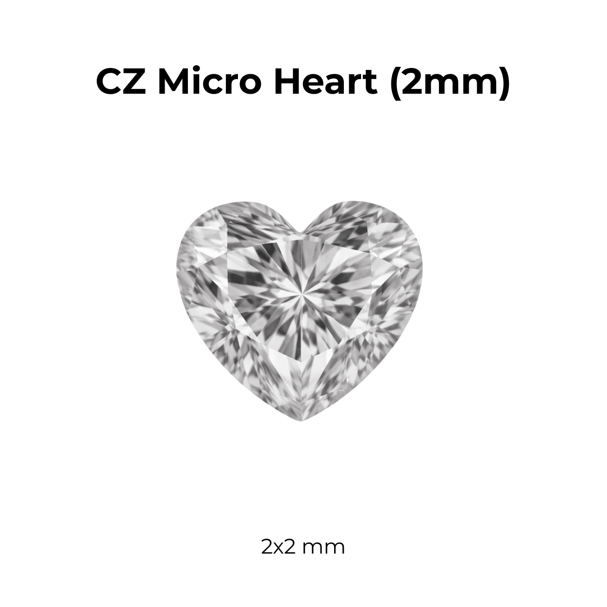 Micro Cubic Zirconia – Heart