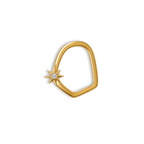 18K Gold Zahn-Charm – Kristall-Stern-Cap