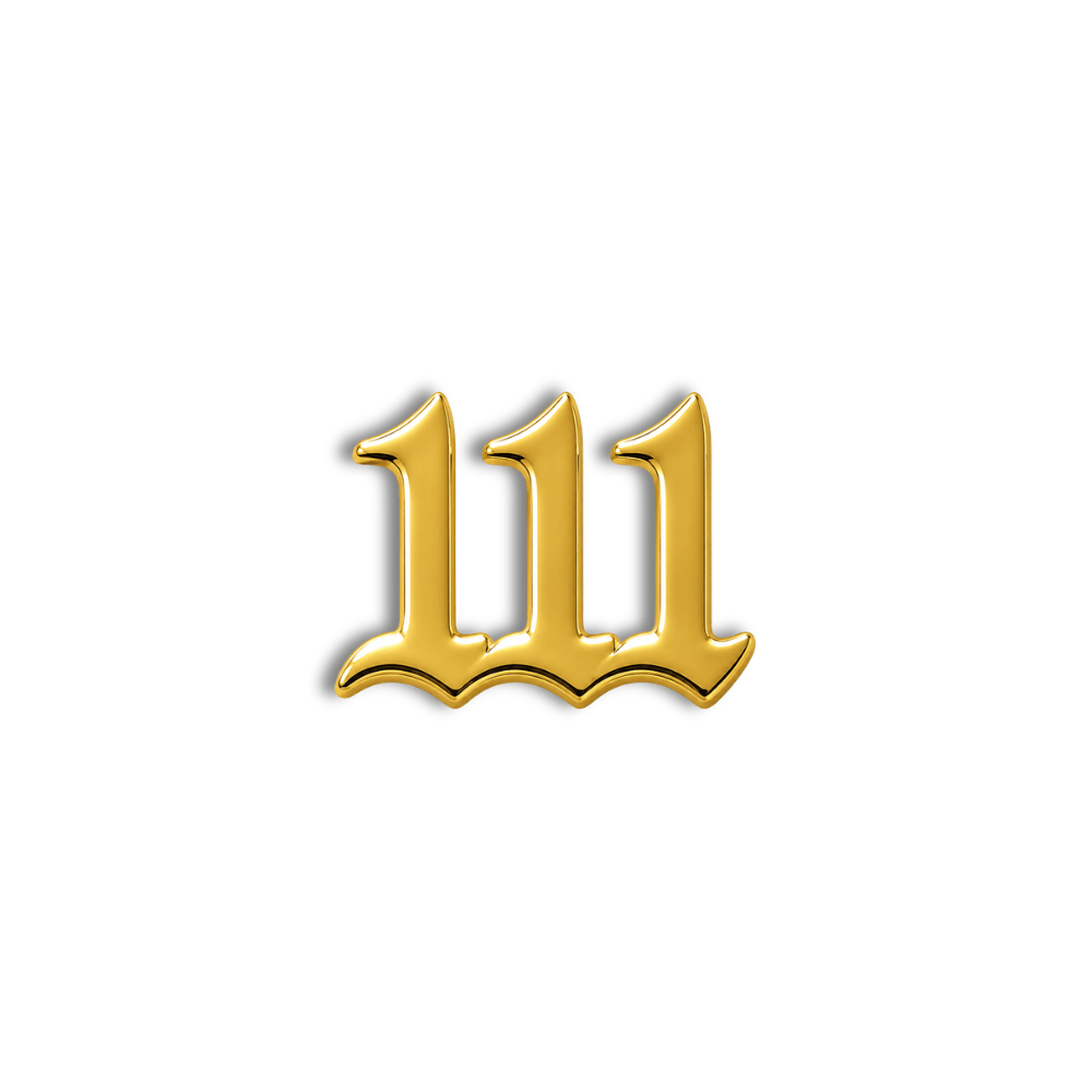 18K Gold Tooth Gem – 111 Angel Number