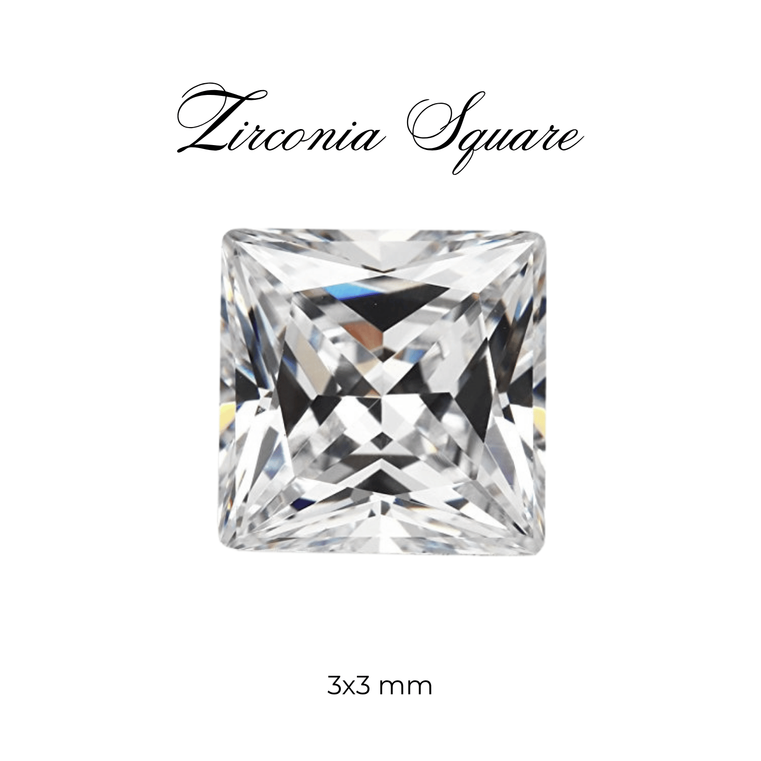 Micro Cubic Zirconia – Princess Cut