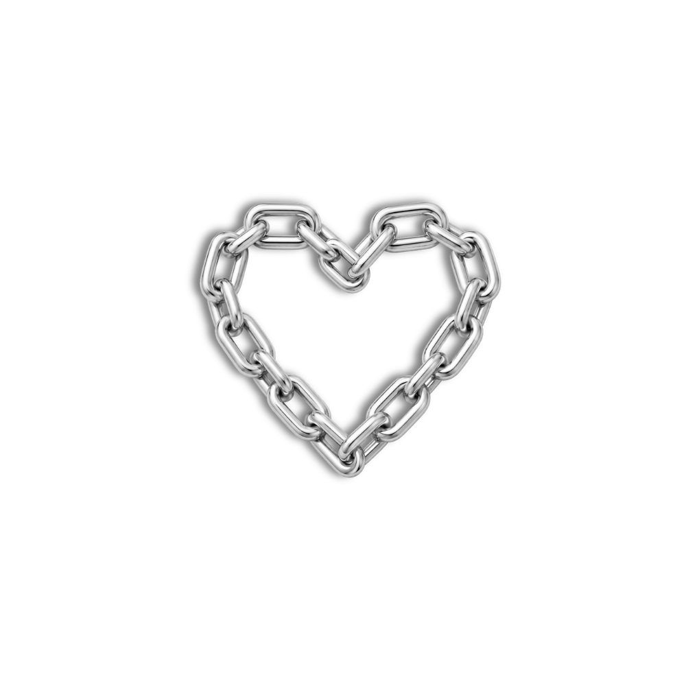 18K Gold Tooth Gem – Chained Heart