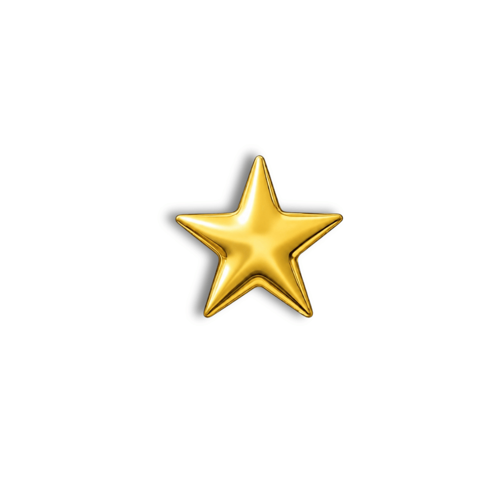 18K Gold Zahn-Charm – Stern