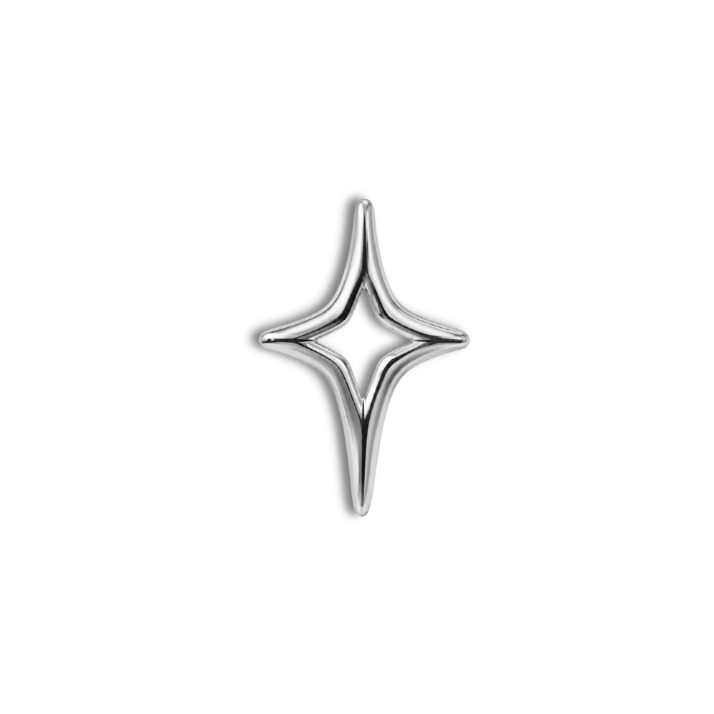 18K Gold Tooth Gem – Hollow Sparkle Star