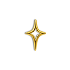18K Goldzahn-Charm – Hohlfunkelstern
