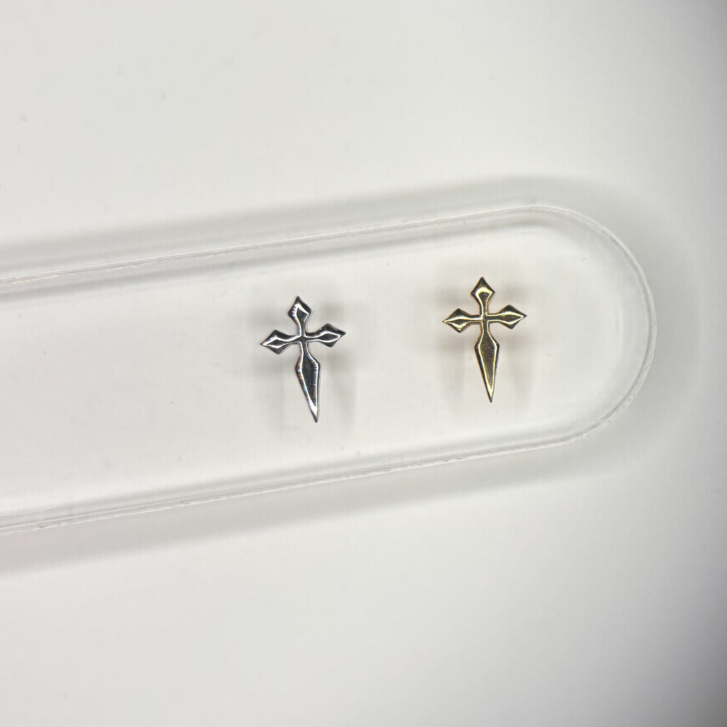 18K Gold Tooth Gems – Dagger Cross