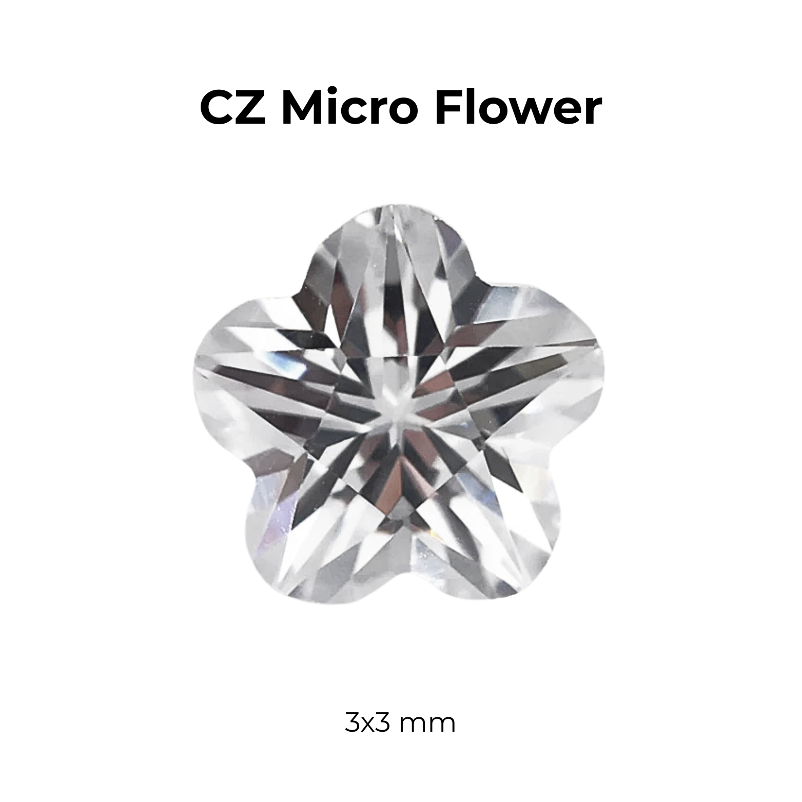 Micro Cubic Zirconia – Flower