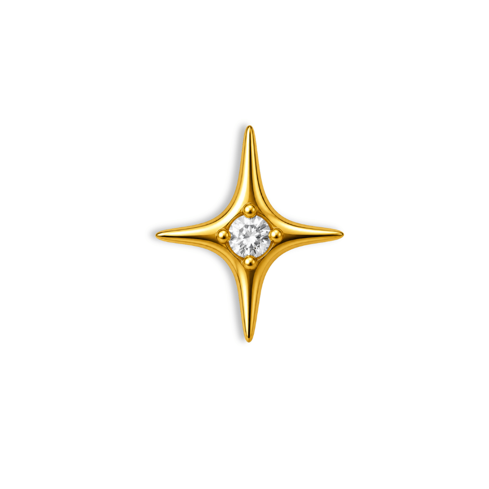 18K Gold Tooth Gems – Crystal Sparkle Star