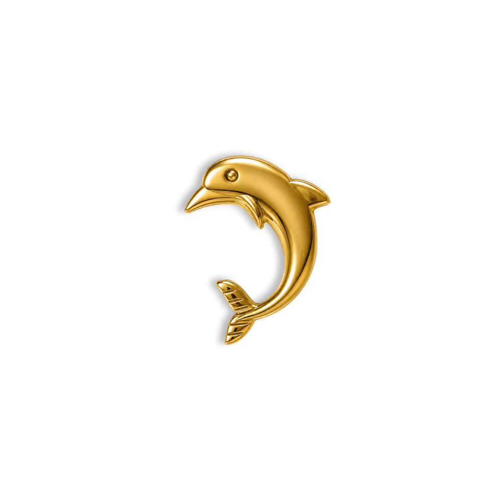 18K Gold Zahn-Anhänger – Delfin