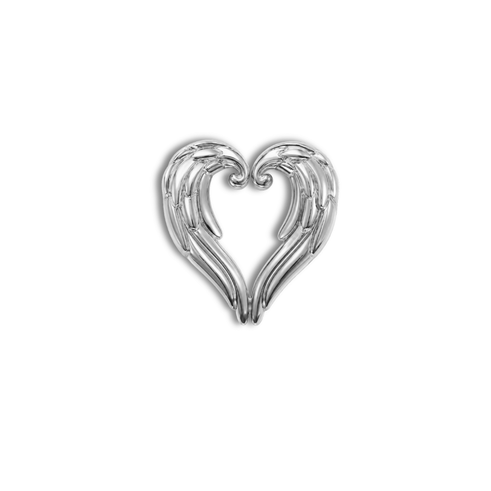 18K Gold Tooth Gems – Angel Wings Heart