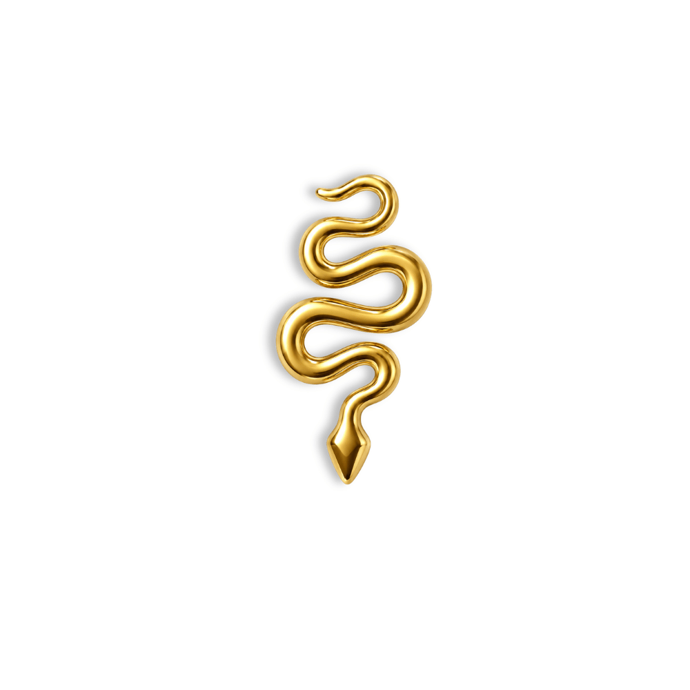 18 Karat Gold Zahn-Anhänger – Schlange