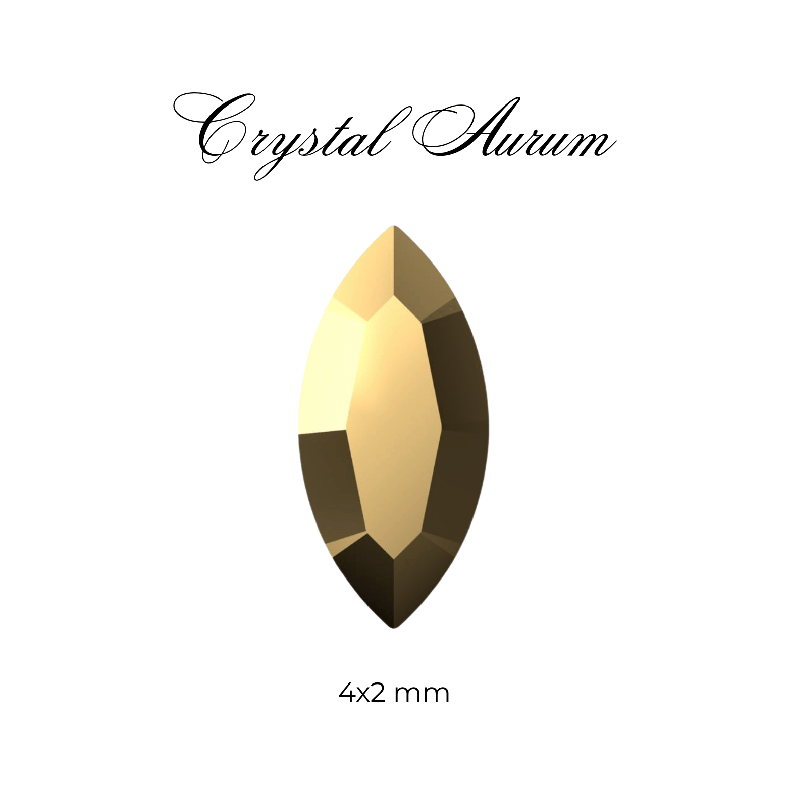 Navette Tooth Gem - Swarovski & Preciosa