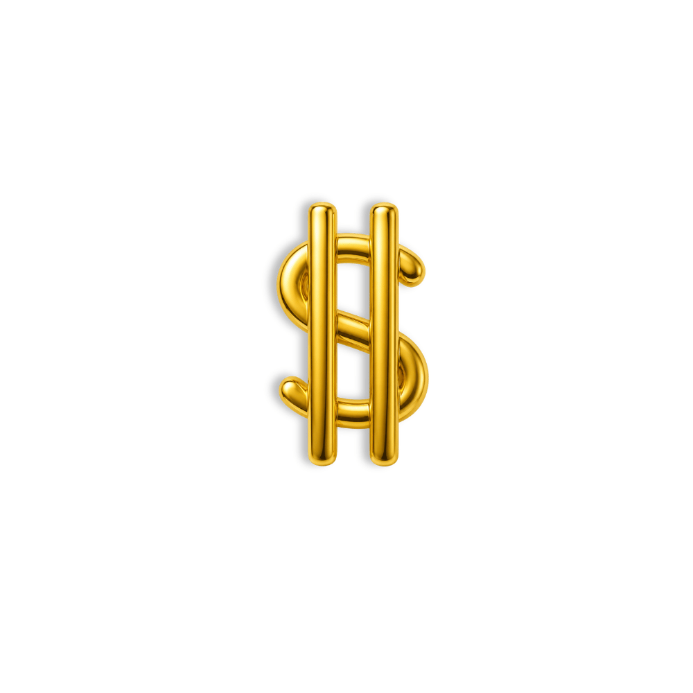 18K Gold Tooth Gems – Dollar Sign
