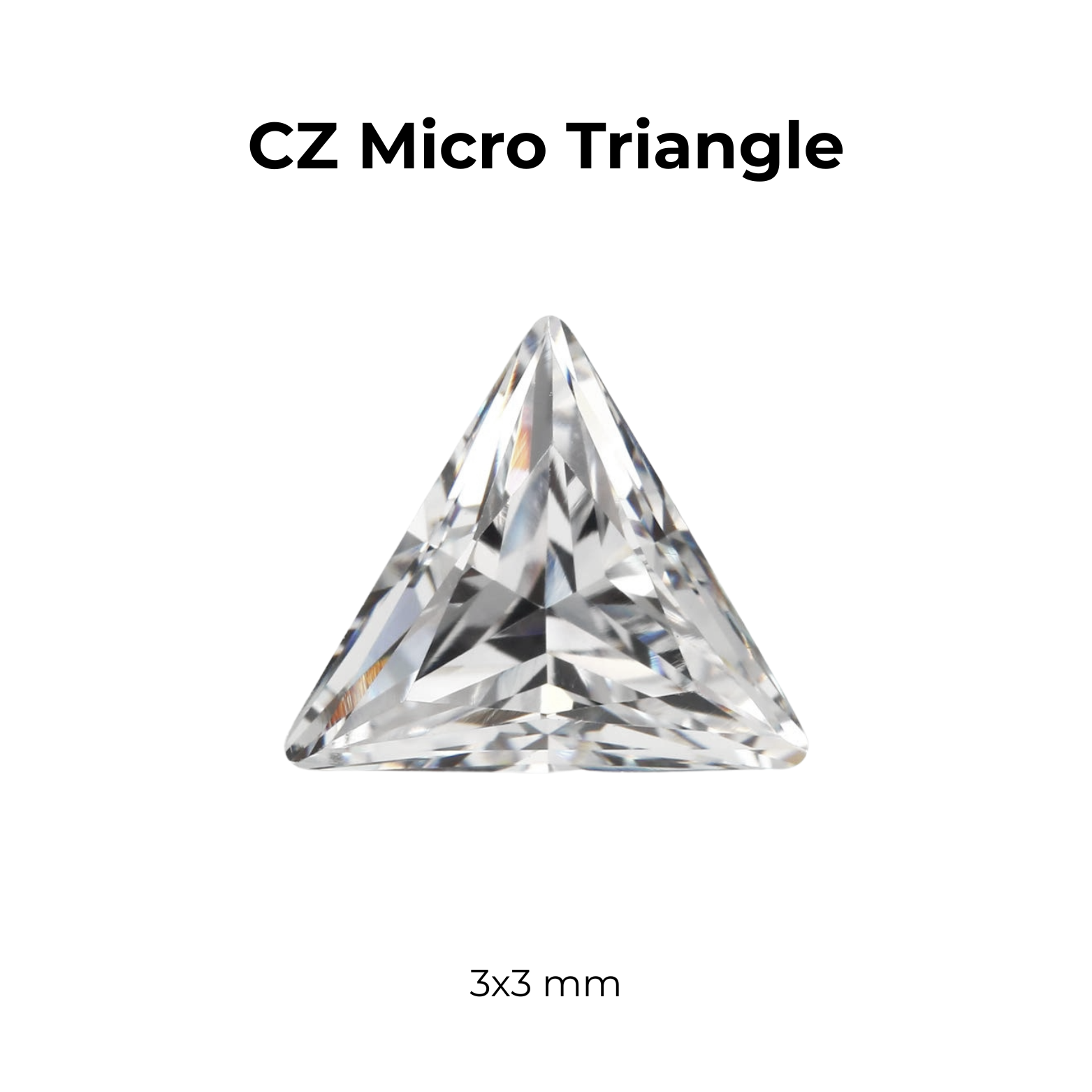Micro Cubic Zirconia – Triangle