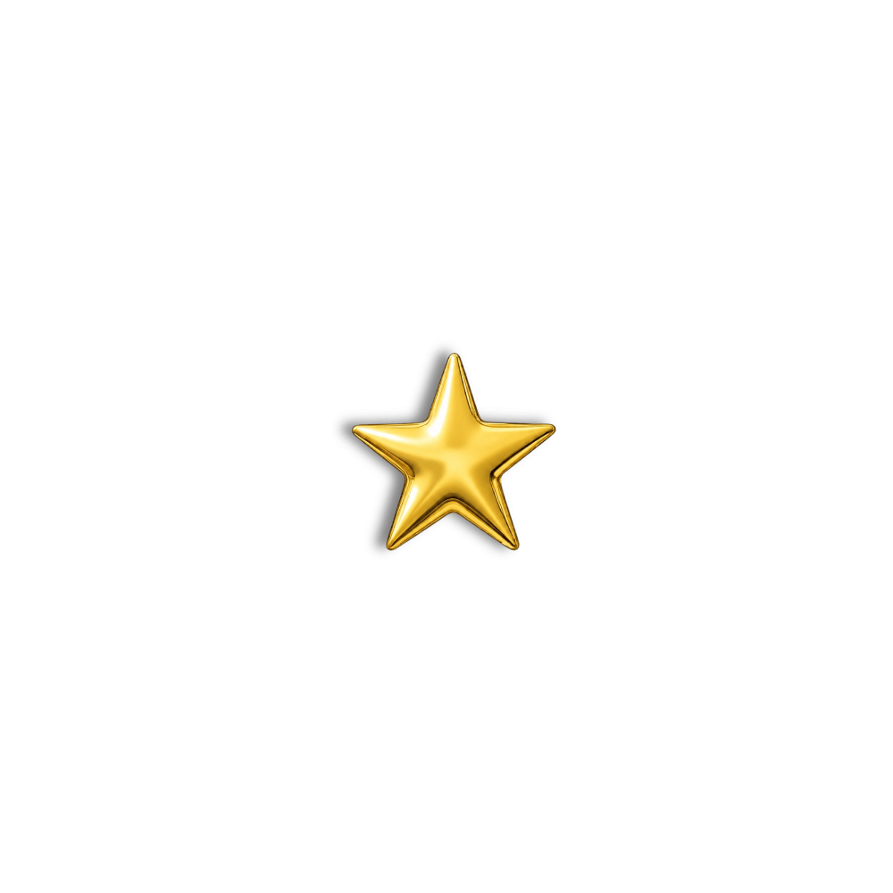 18K Gold Tooth Gem – Star