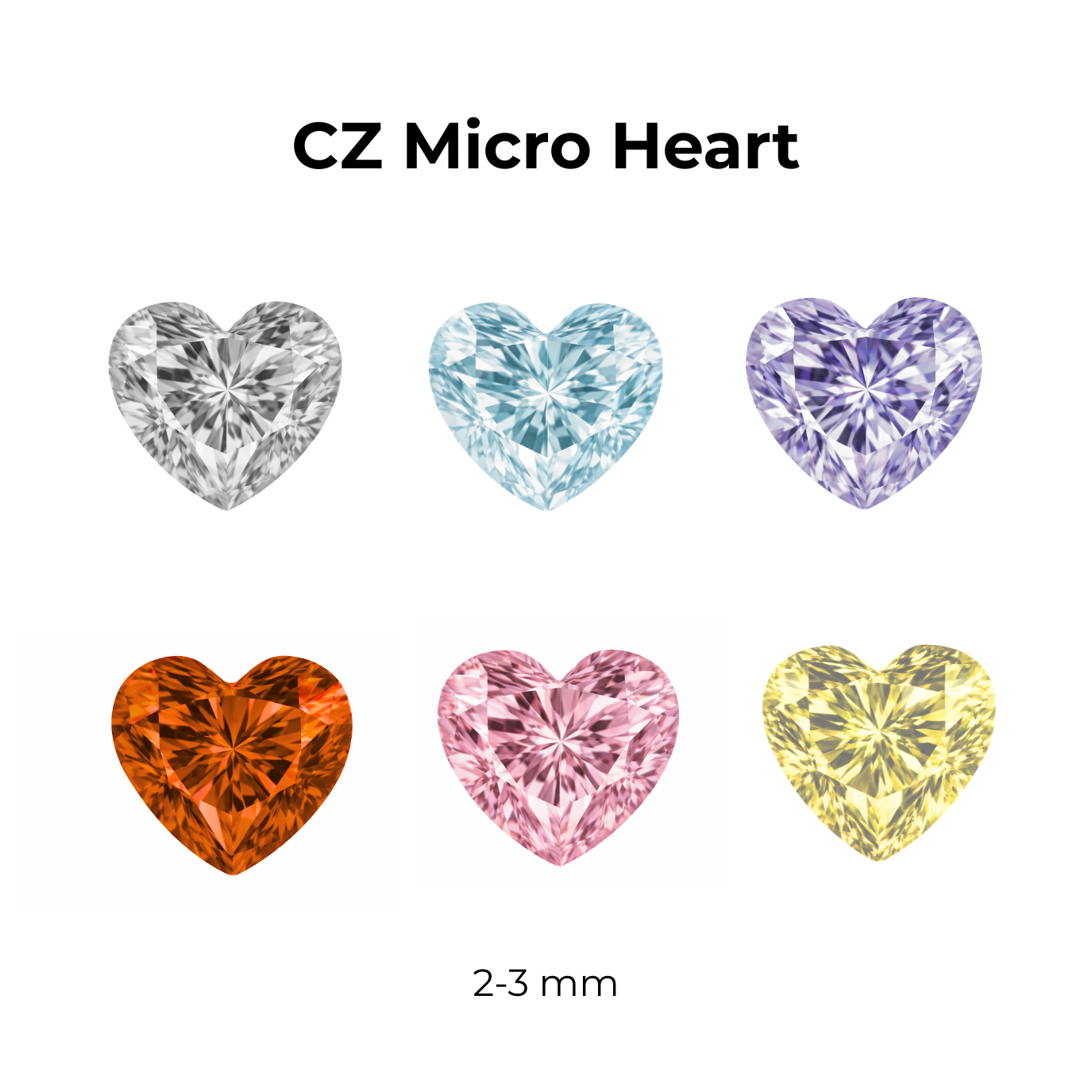 Micro Cubic Zirconia – Heart