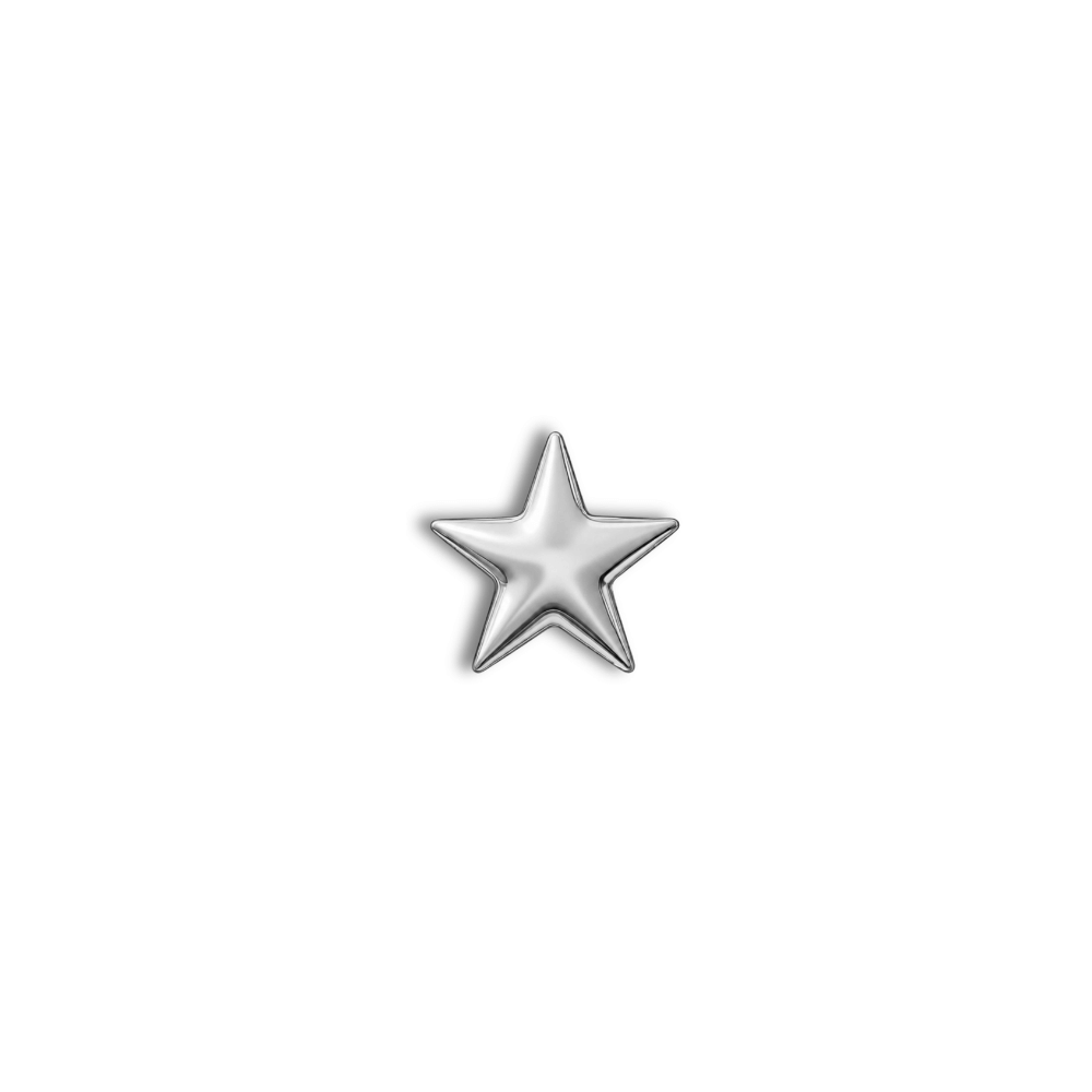 Étoile en or 18 carats - Pierre précieuse en forme de dent