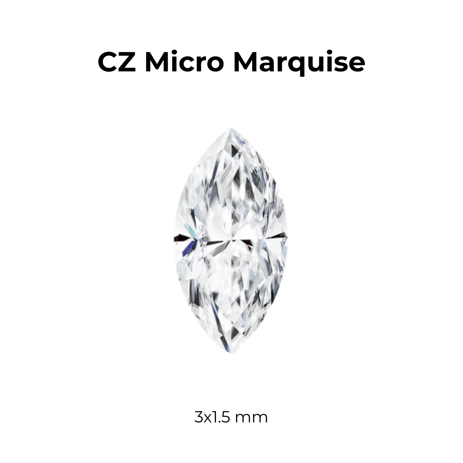 Micro Cubic Zirconia – Marquise