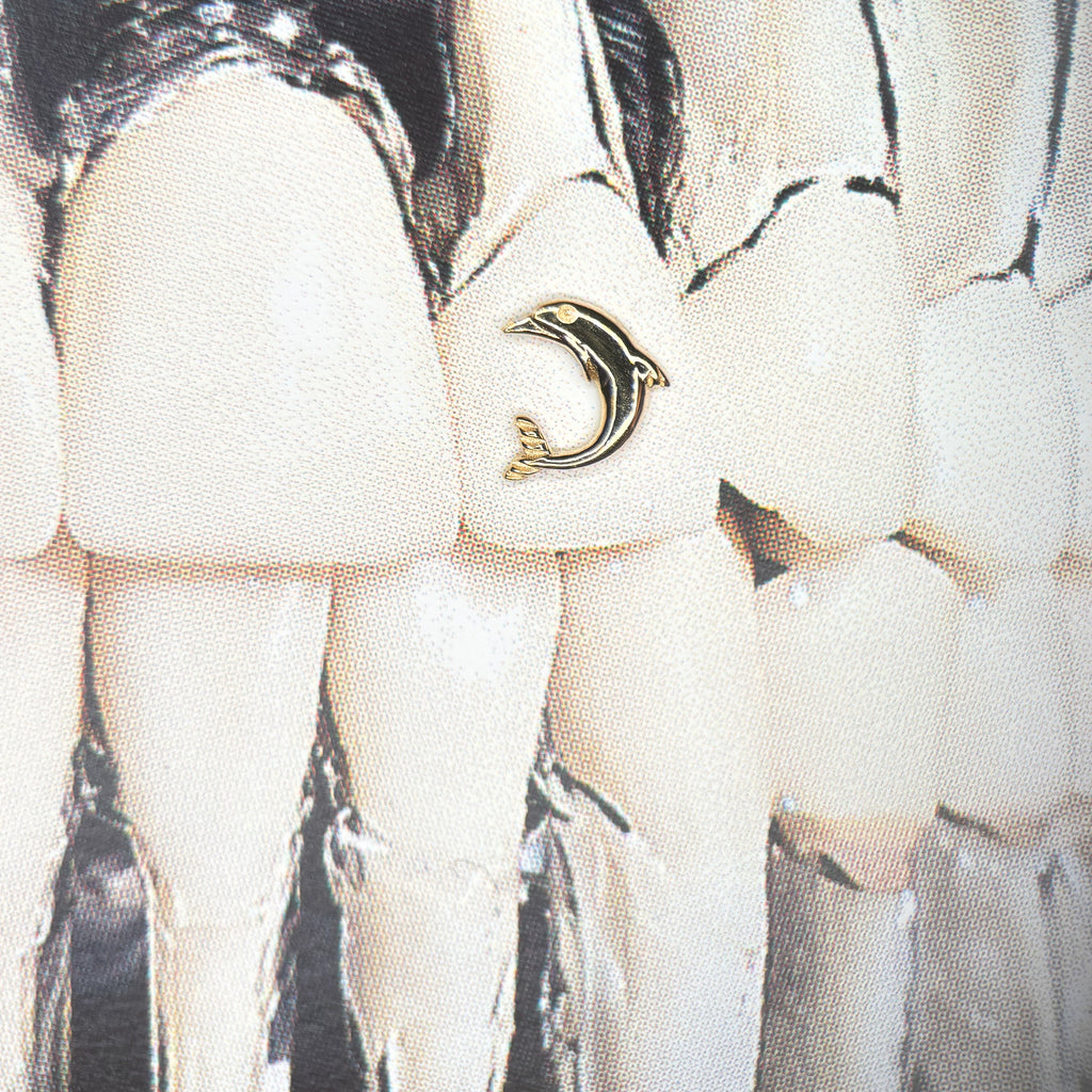 18K Gold Zahn-Anhänger – Delfin