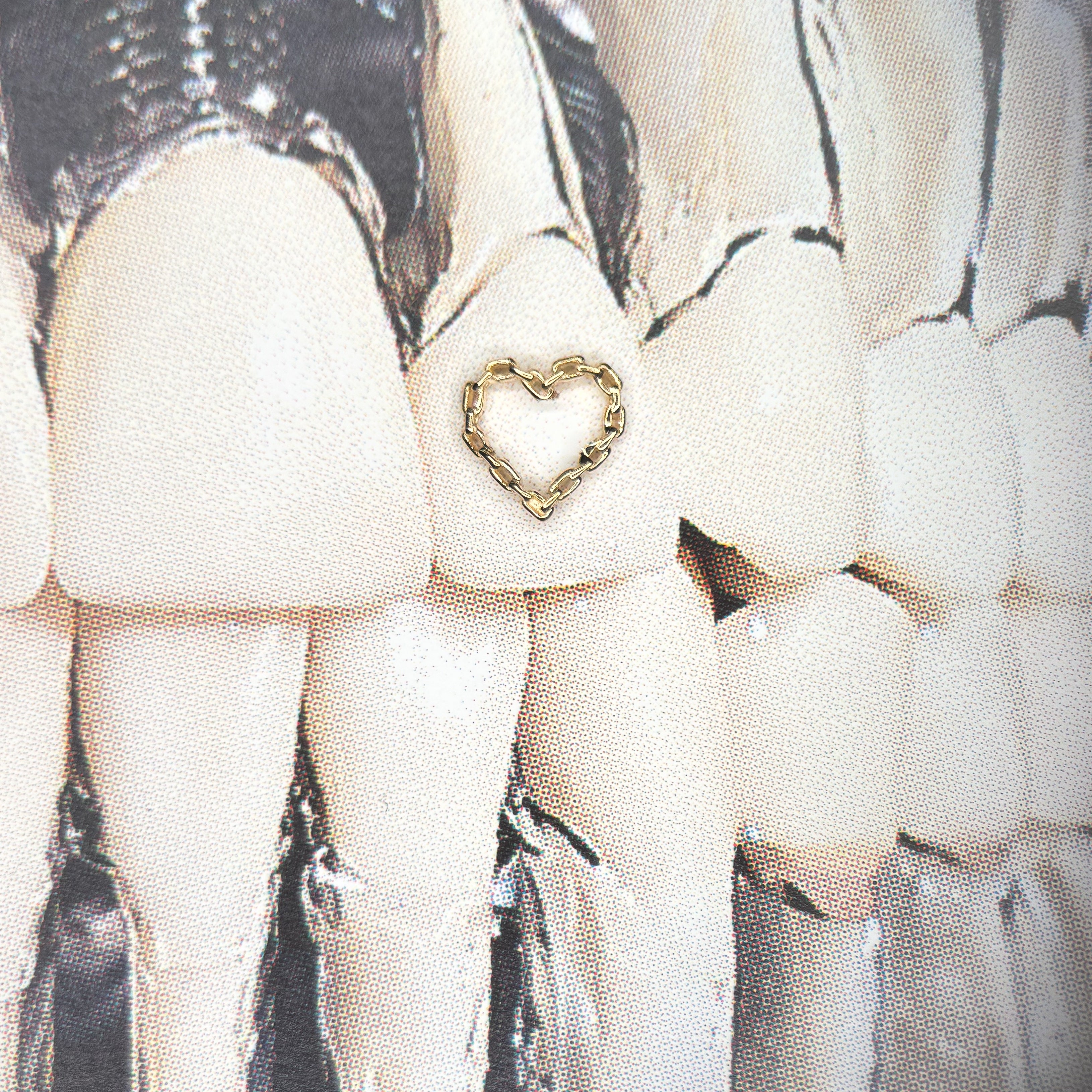 18K Gold Tooth Gem – Chained Heart