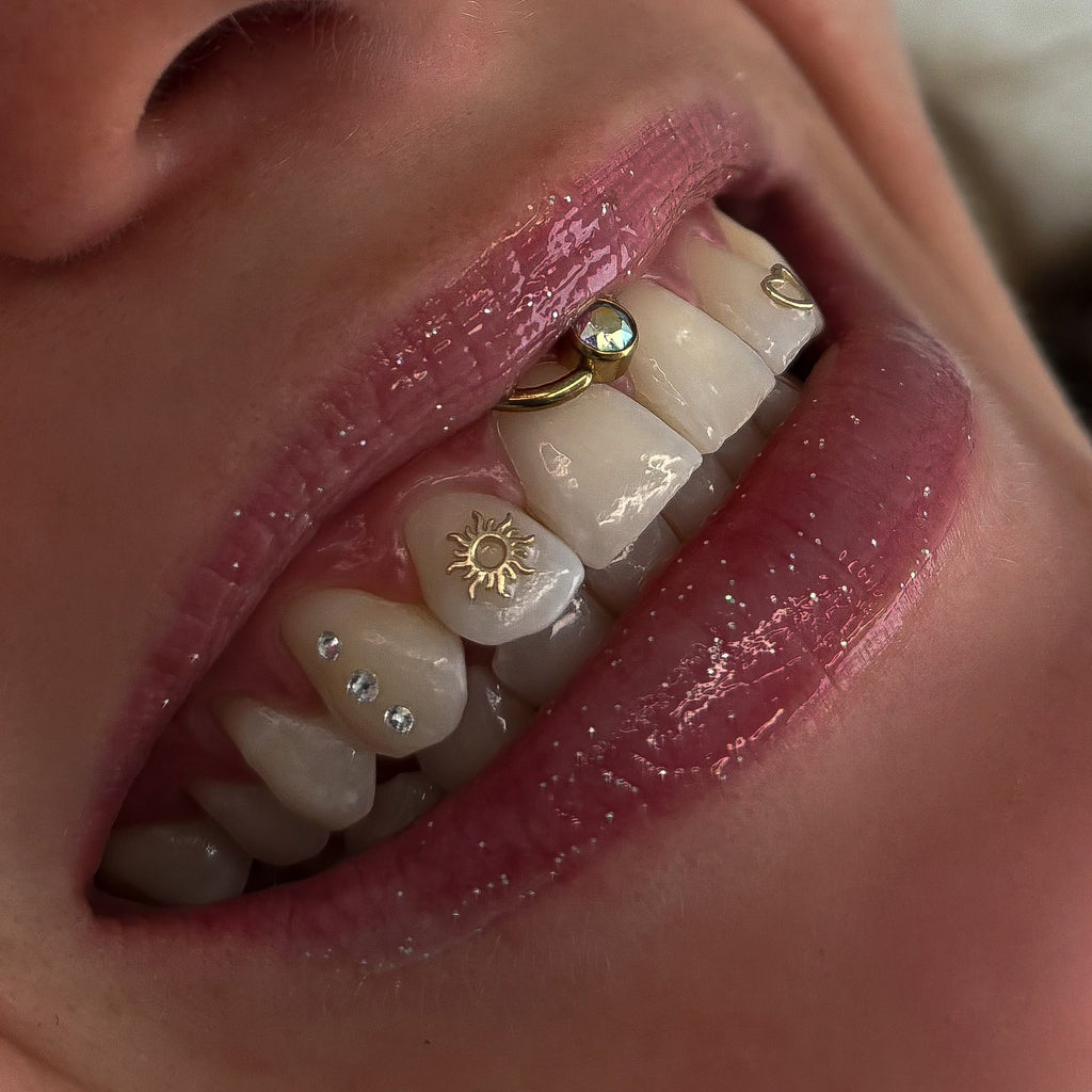 18K Gold Tooth Gems – Sun