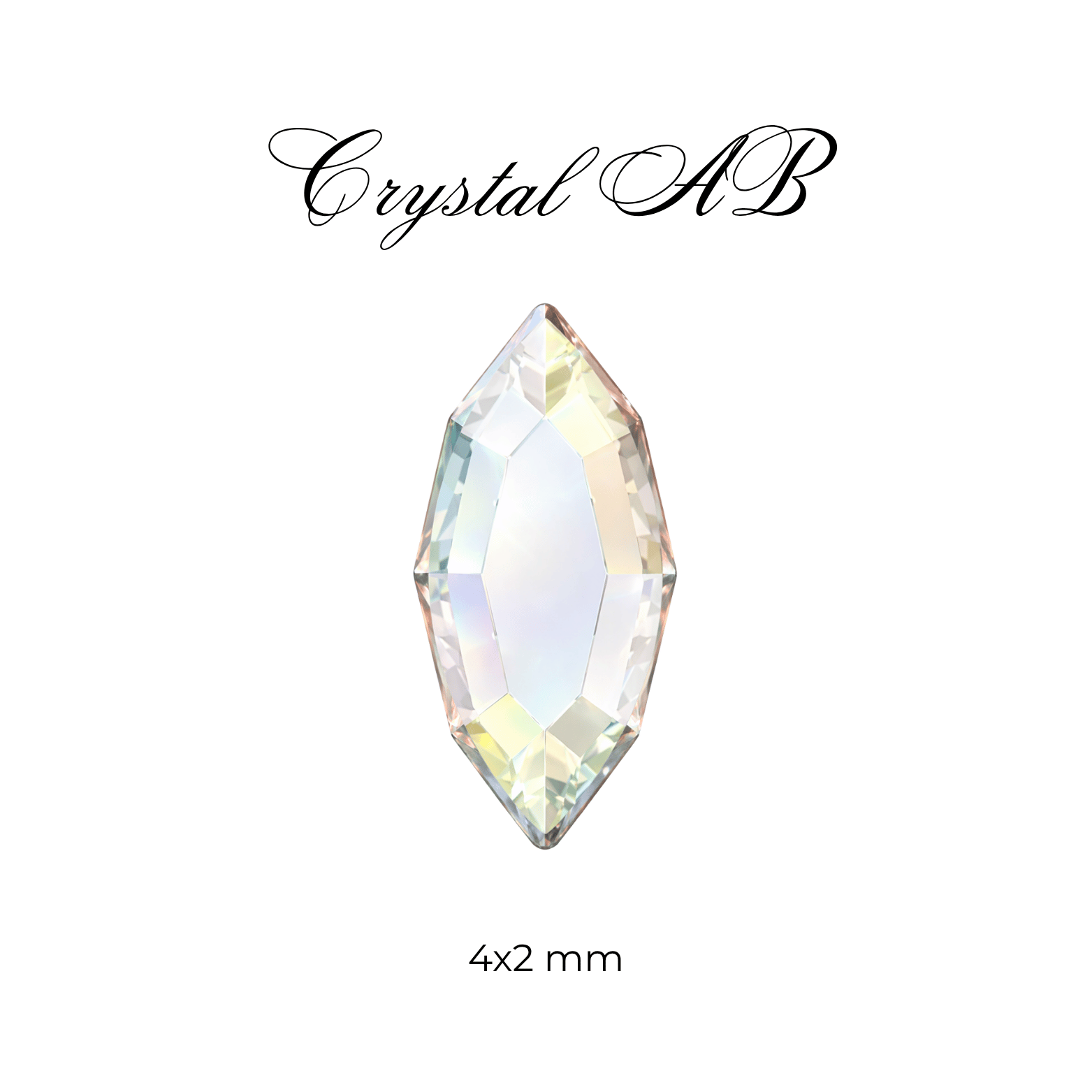 Navette Tooth Gem - Swarovski & Preciosa