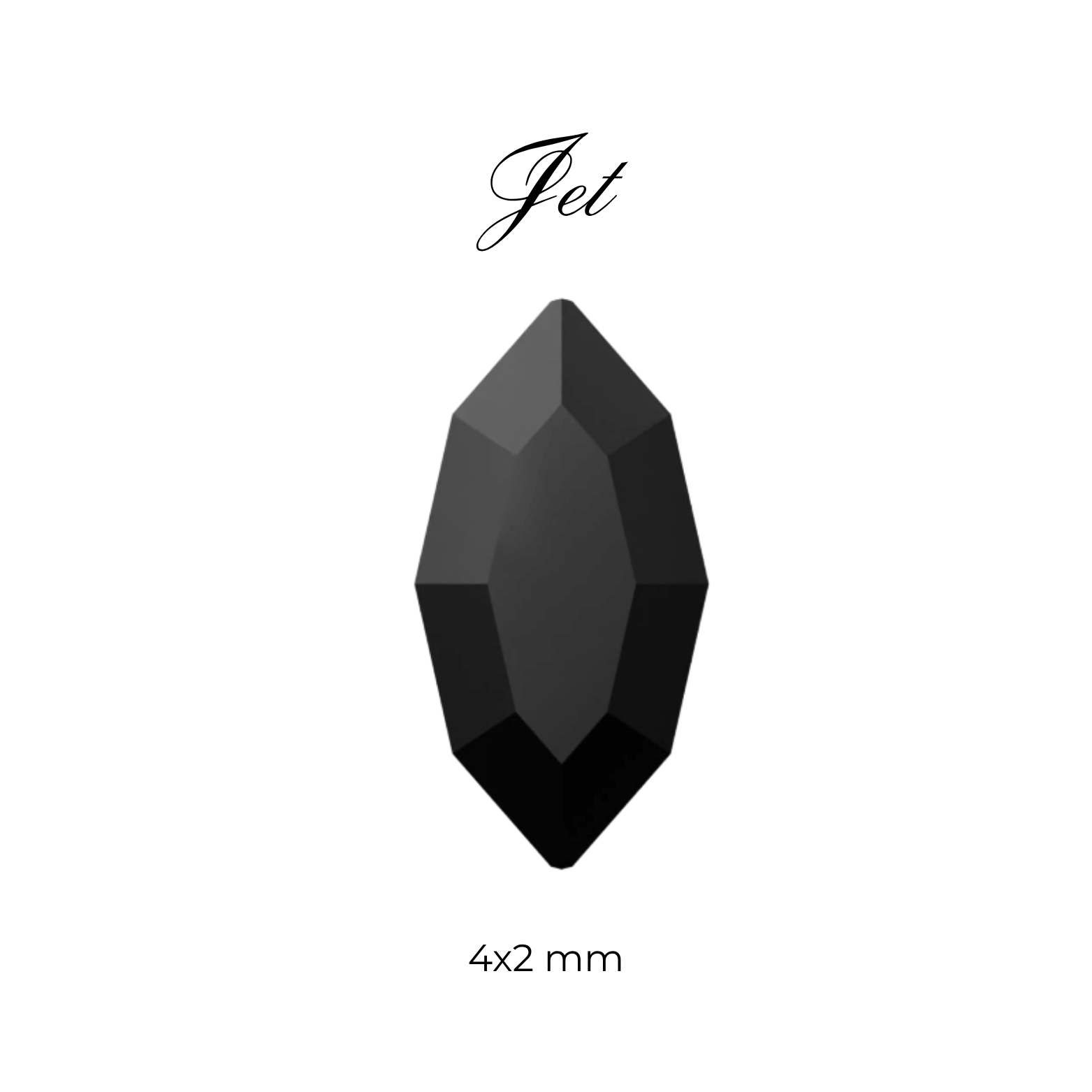 Navette Tooth Gem - Swarovski & Preciosa