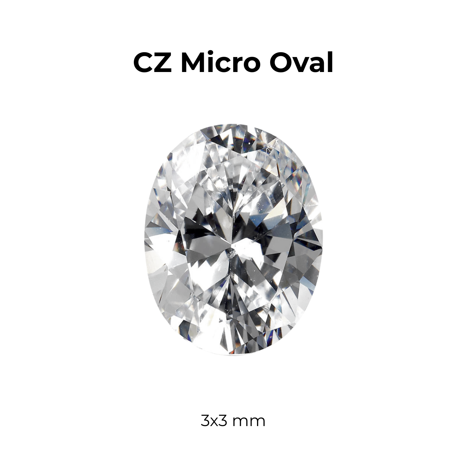 Micro Cubic Zirconia – Oval