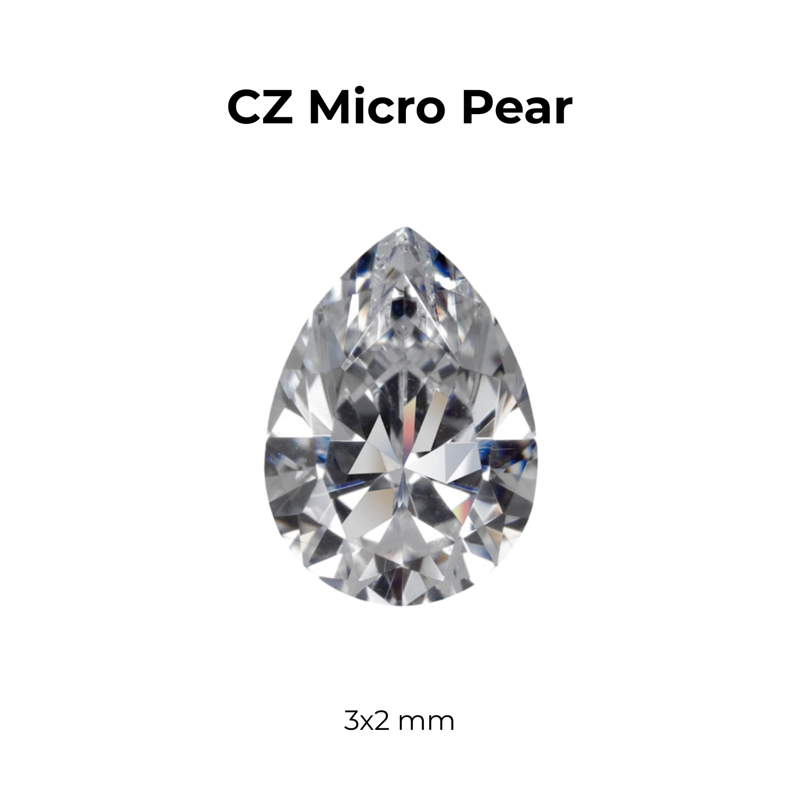 Micro Cubic Zirconia - Pear