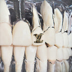 18K Gold Tooth Gem – LV Logo