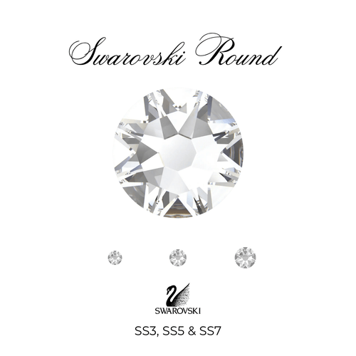 Runde Kristalle mit flachem Rücken – Swarovski