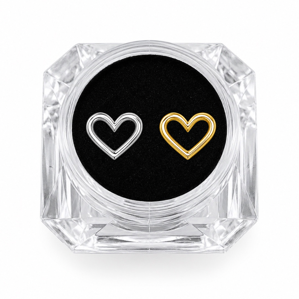 Hollow Heart 18K Gold - Tooth Gem