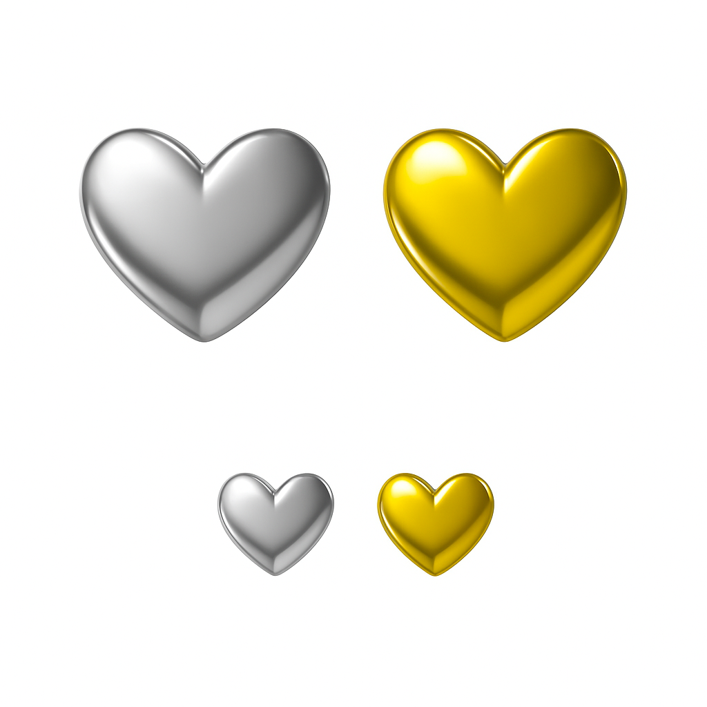 Heart 18K Gold - Tooth Gem